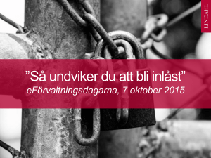 Så undviker du att bli inlåst