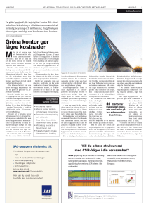 Gröna kontor ger lägre kostnader