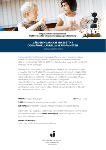 värderingar och yrkesetik i den mångkulturella verksamheten