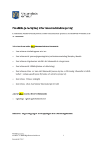 Praktisk genomgång läkemedel