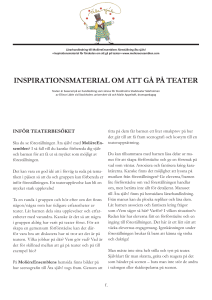 inspirationsmaterial om att gå på teater