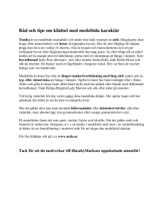 Råd och tips om klädsel med medeltida karaktär