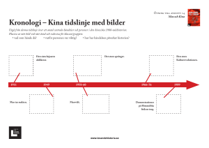 Kronologi – Kina tidslinje med bilder