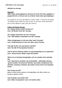 Geografi – Resedagboken Europa