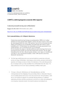CAMTÖ:s ställningstagande avseende SBU