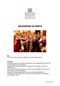 VÄLKOMMEN till ZONTA