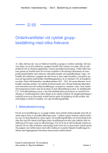 D55 - Orderkvantiteter vid cyklisk gruppbeställning med olika frekvens