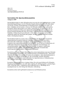 Instruktion för djurskyddskommittén