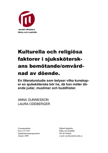 Kulturella och religiösa faktorer i sjukskötersk