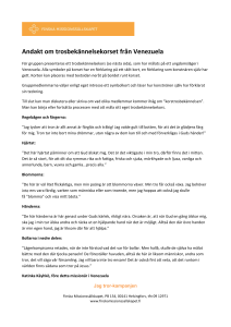 Andakt om trosbekännelsekorset från Venezuela