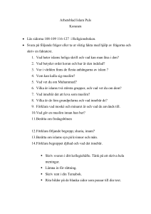 Arbetsblad Islam Puls 2