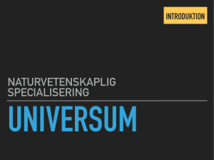 Astronomi, lektion 1