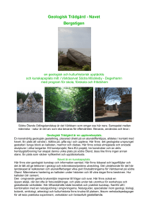 Geologisk Trädgård - Navet Bergstigen