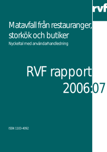 Matavfall från restauranger, storkök och butiker