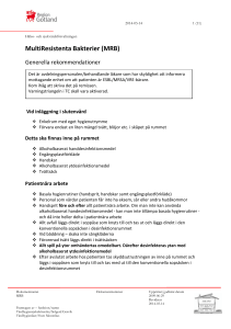 MultiResistenta Bakterier (MRB)