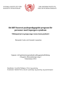 Ett KBT-baserat psykopedagogiskt program för personer med