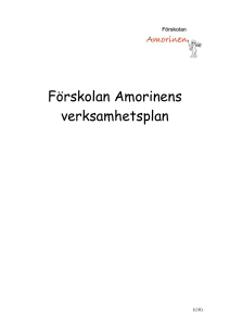 Amorinens verksamhetsplan