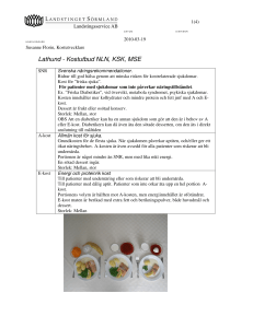 Lathund - Kostutbud NLN, KSK, MSE