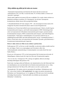 Ohly ställde sig alltid på fel sida om muren
