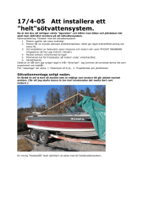 17/4-05 Att installera ett "helt"sötvattensystem