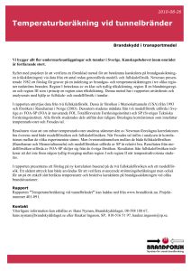 Temperaturberäkning vid tunnelbränder