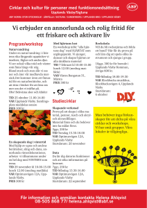 Vi erbjuder en annorlunda och rolig fritid för ett friskare och aktivare liv
