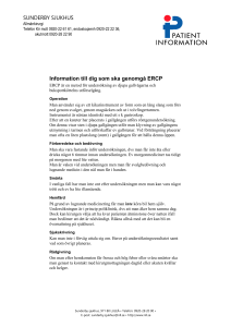 Info till dig som ska genomgå ERCP