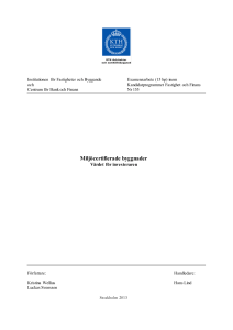 Miljöcertifierade byggnader
