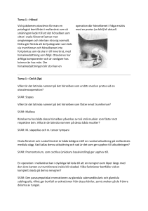 Tema 1 – Hörsel Vid sjukdomen otoscleros får man en