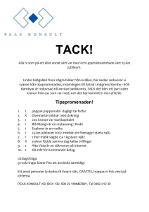 TACK - Peas Konsult KB
