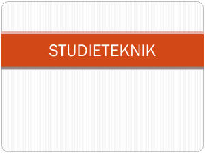 Studieteknik