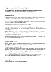 Biologins urvalsprov 2014 / Modellsvar fråga 5: