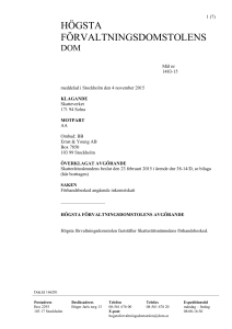 Mål nr 1483-15 - Högsta förvaltningsdomstolen