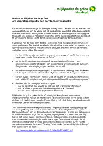 Motion av Miljöpartiet de gröna om barnrättsperspektiv och
