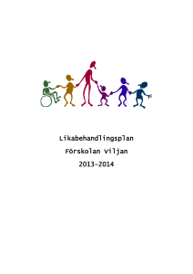 Likabehandlingsplan för Lärkans Förskola