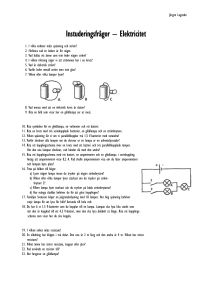Instuderingsfrågor – Elektricitet