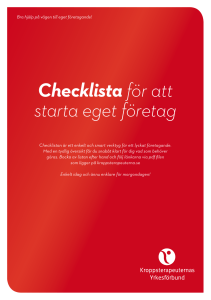Checklista för att starta eget företag