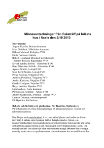 Minnesanteckningar från fisketräff på folkets hus i Åsele den 2/10