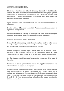 ANTROPOLOGISK ORDLISTA