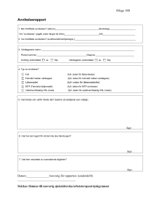 Bilaga 10B, Avvikelserapport