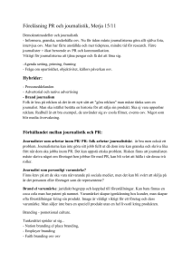 Föreläsning PR och..