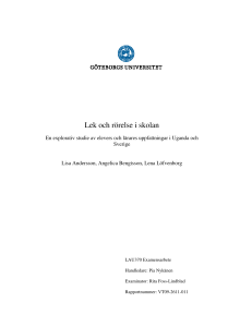 Lek och rörelse i skolan - GUPEA