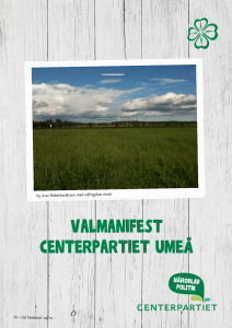 valmanifest centerpartiet umeå