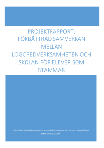 Projektrapport: Förbättrad samverkan mellan