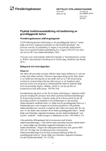 2015:07 Psykisk funktionsnedsättning vid bedömning av