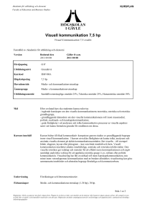 Visuell kommunikation 7,5 hp - CAS