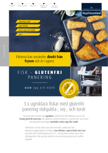 3 x ugnsklara fiskar med glutenfri panering
