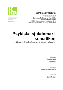Psykiska sjukdomar i somatiken