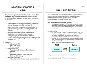 Grafiska program i Java AWT och Swing?