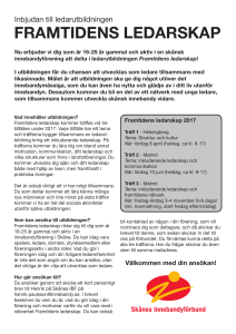 Inbjudan och mer info till deltagare